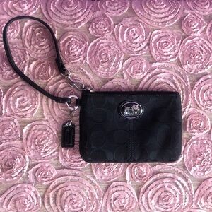 Coach Black Signature Wristlet